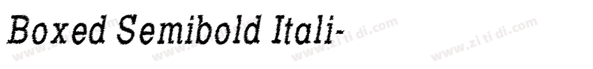 Boxed Semibold Itali字体转换